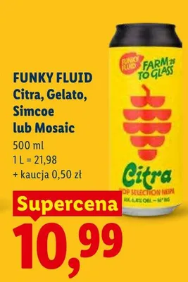 Piwo Funky Fluid Simcoe promocja w Lidl