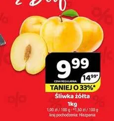 Śliwki żółte promocja w Delfin