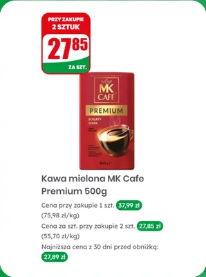 Kawa mielona Premium 500 g promocja w Dino