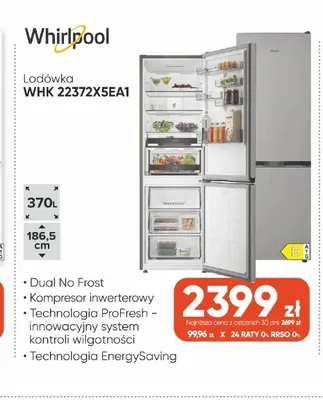 Lodówka Whirlpool Whk 22372x5EA1 promocja w Max Elektro