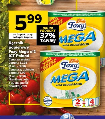 Ręcznik papierowy Foxy Mega 2-pak promocja w Hitpol
