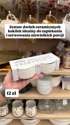 Zestaw dwóch ceramicznych kokilek Pepco Home promocja w Pepco