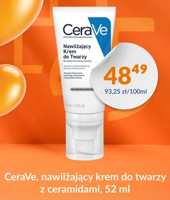 Krem do twarzy nawilżający CeraVe z ceramidami promocja w DOZ.PL