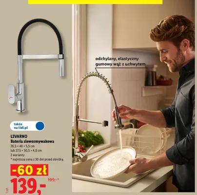 Bateria zlewozmywakowa 26,5x48x5,5 cm Livarno promocja w Lidl
