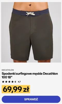 Spodenki surfingowe męskie Decathlon 100 18" promocja w Decathlon