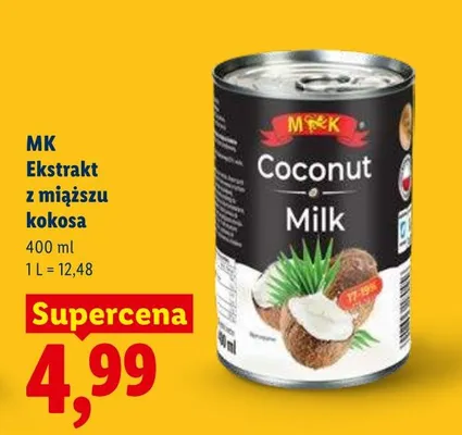 Ekstrakt z miąższu kokosa promocja w Lidl