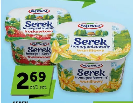 Serek homogenizowany Piątnica truskawkowy promocja w Groszek