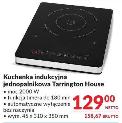 Kuchenka indukcyjna jednopalnikowa Tarrington House promocja w Makro