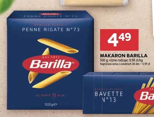 Makaron Bavette N°13 Barilla promocja w Stokrotka