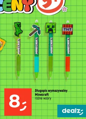 Długopis wymazywalny Minecraft promocja w Dealz