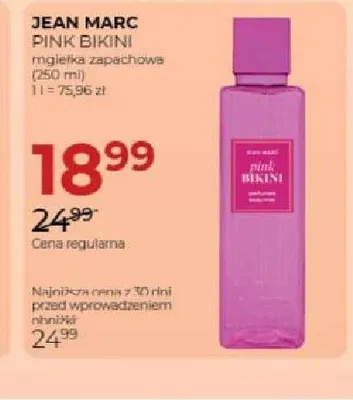 Mgiełka zapachowa Jean Marc Pink Bikini promocja w Drogerie Jawa