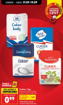 Cukier biały Diamant promocja w Biedronka