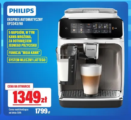 Ekspres automatyczny Philips EP3343/90 promocja w RTV EURO AGD