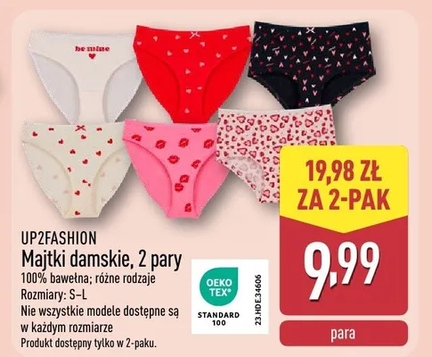 Majtki damskie 2 pary promocja w Aldi