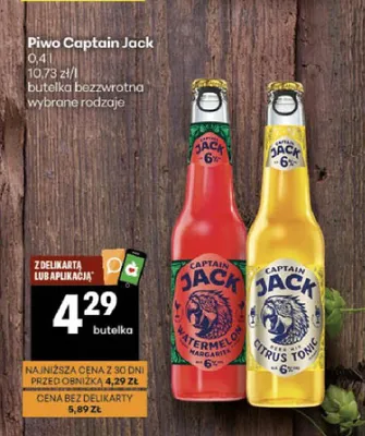 Piwo Captain Jack Citrus Tonic promocja w Delikatesy Centrum