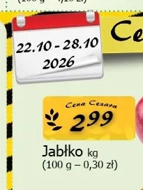 Jabłka promocja w CEZAR Delikatesy
