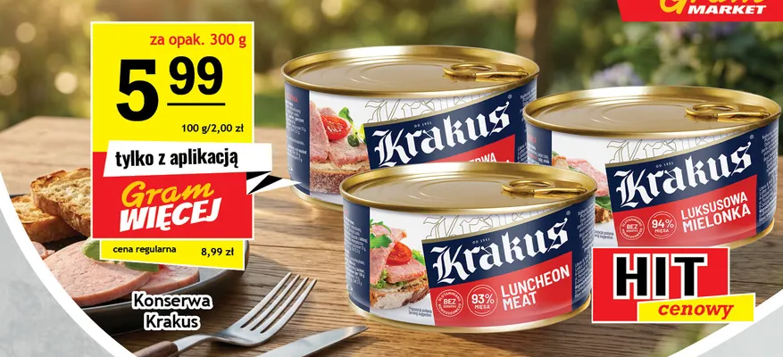 Konserwa Krakus Luncheon Meat promocja w Gram Market