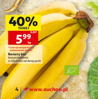 Banany bio promocja w Auchan