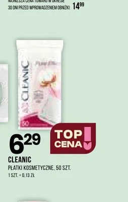 Płatki kosmetyczne Cleanic promocja w Drogerie Natura