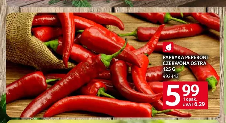 Papryka peperoni czerwona ostra promocja w Selgros