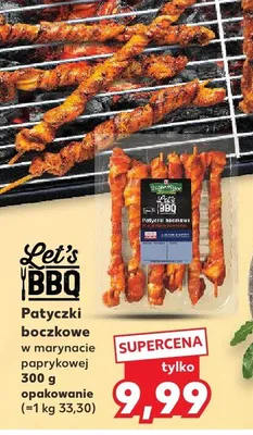 Patyczki boczkowe w marynacie paprykowej Let's BBQ promocja w Kaufland