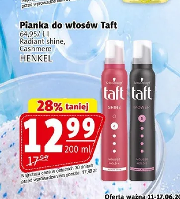 Pianka do włosów Taft Radiant shine promocja w Prim Market