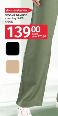Spodnie damskie rozmiary S-2XL promocja w Selgros