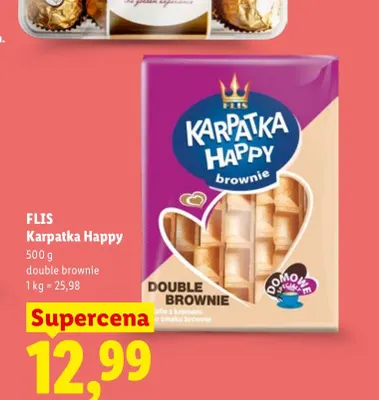 Wafle Flis Karpatka Happy Double Brownie promocja w Lidl