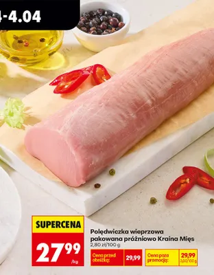 Polędwiczka wieprzowa pakowana próżniowo promocja w Biedronka