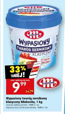 Wypasiony twaróg sernikowy klasyczny Mlekovita promocja w Twój Market