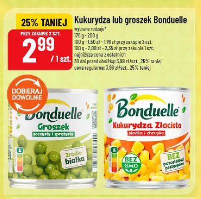 Groszek Bonduelle promocja w POLOmarket