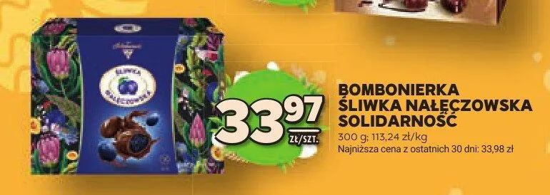 Bombonierka śliwka nałęczowska solidarność promocja w Stokrotka