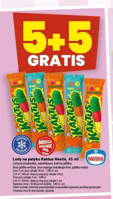 Lody na patyku Kaktus Nestlé cytryna-truskawka promocja w Twój Market