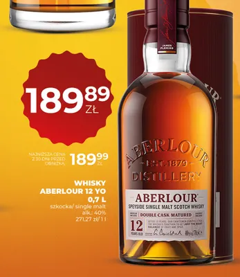 Whisky Aberlour 12 YO promocja w Duży Ben