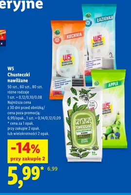 Chusteczki nawilżane W5 Kuchnia promocja w Lidl