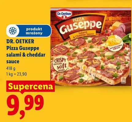 Pizza Guseppe salami & cheddar sauce Dr.Oetker promocja w Lidl