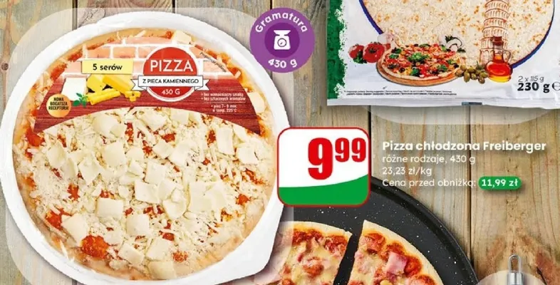 Pizza chłodzona Freiberger różne rodzaje promocja w Dino