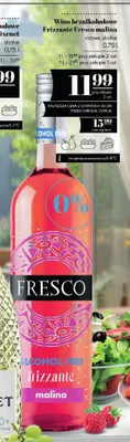 Wino bezalkoholowe Frizzante Fresco malina różowe słodkie promocja w POLOmarket