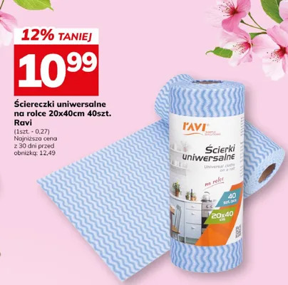 Ściereczki uniwersalne na rolce 20x40cm 40szt. promocja w Hitpol