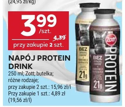 Napój protein drink promocja w Stokrotka