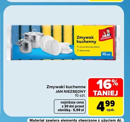 Zmywaki kuchenne Jan Niezbędny 10-pak promocja w Carrefour