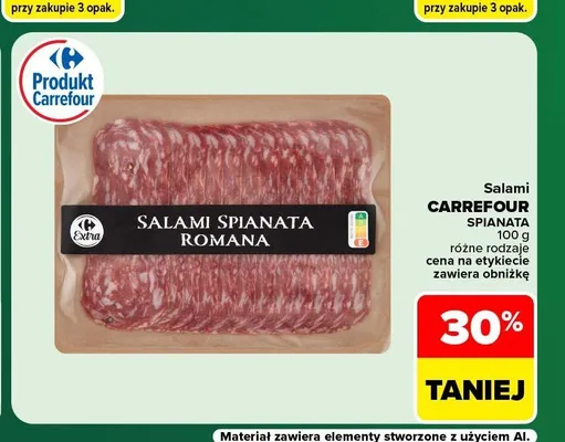 Salami Carrefour Spianata promocja w Carrefour