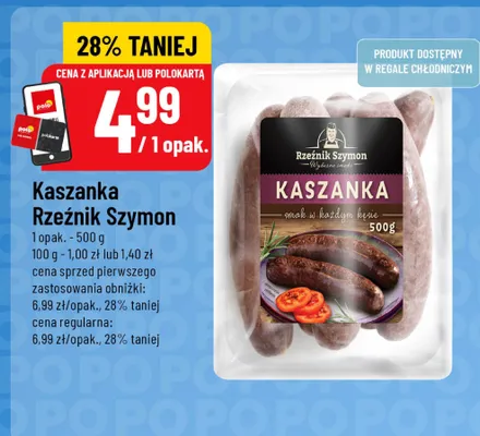 Kaszanka Rzeźnik Szymon promocja w POLOmarket