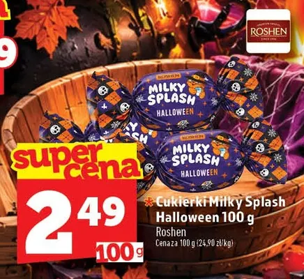 Cukierki Milky Splash Halloween Roshen promocja w TOPAZ