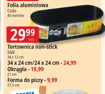 Tortownica non-stick SNB 34x12cm promocja w Leclerc