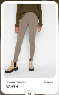 Legginsy termiczne Bonprix promocja w bonprix