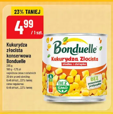 Kukurydza złocista konserwowa Bonduelle promocja w POLOmarket
