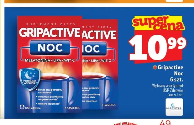 Suplement diety Gripactive Noc promocja w TOPAZ