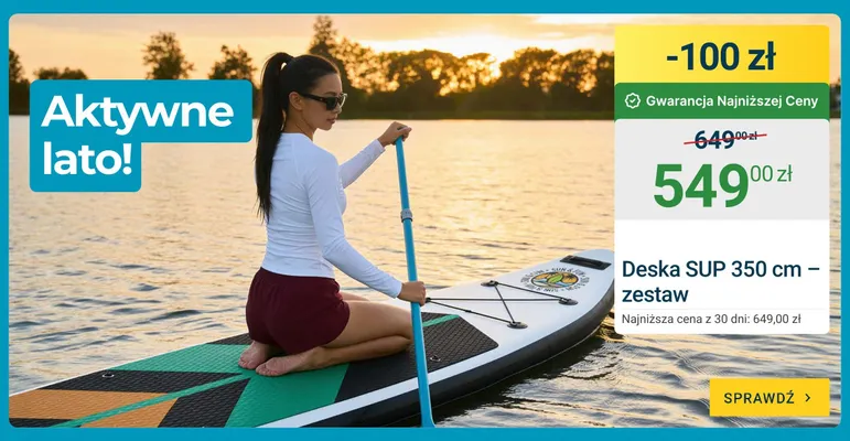 Deska SUP 350 cm zestaw promocja w ERLI
