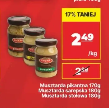 Musztarda stołowa Ocetix promocja w API Market